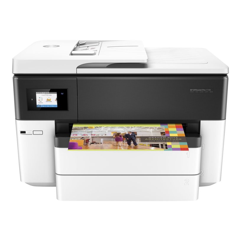 0889894812667-HP Officejet Pro 7740 Wide Format All-in-One - Imprimante multifonctions - couleur - jet d'encre - A3/Ledger (297 x 432 mm) (original) - A3 (support) - jusqu'à 18 ppm (copie) - jusqu'à 22 ppm (impression) - 250 feuilles - 33-P_79415419_17-8