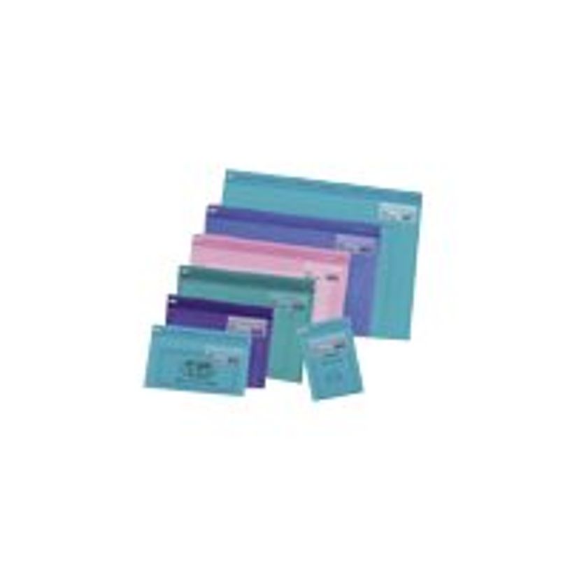 5017303140598-Snopake Zippa-Bag S - 5 Pochettes renforcées zippées - format enveloppes DL - coloris ass-P_79416856_1-0