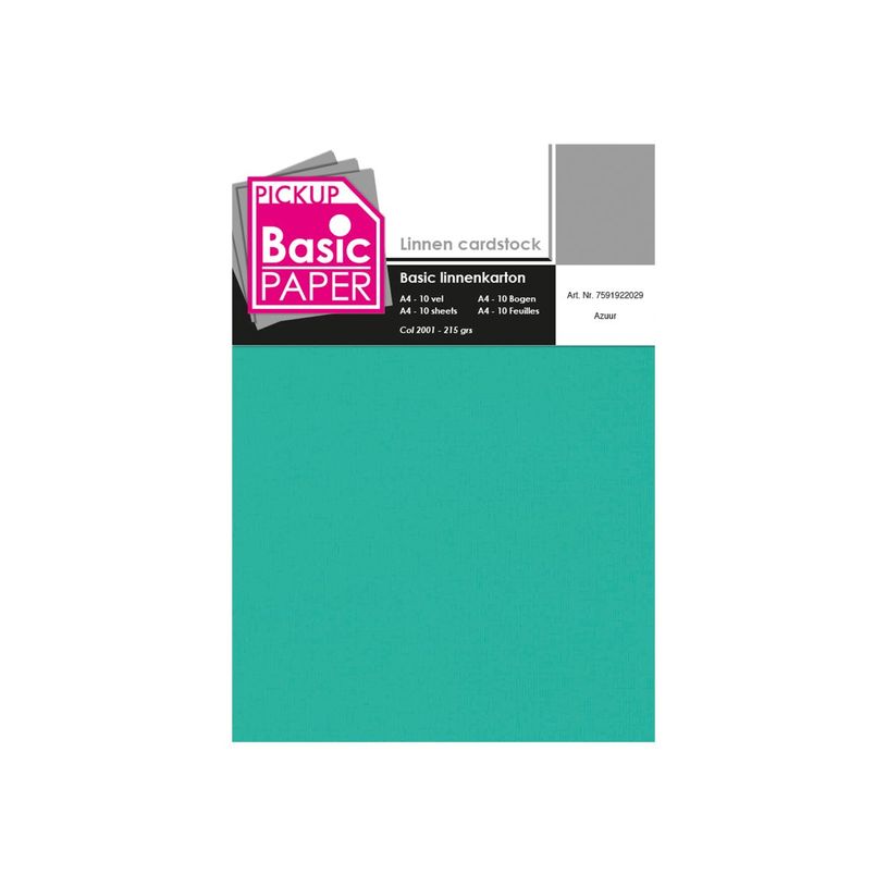 8715119760838-Pickup - Carton de lin - A4 (210 x 297 mm) - 215 g/m² - 10 feuilles - bleu turquoise-P_79417863_1-0