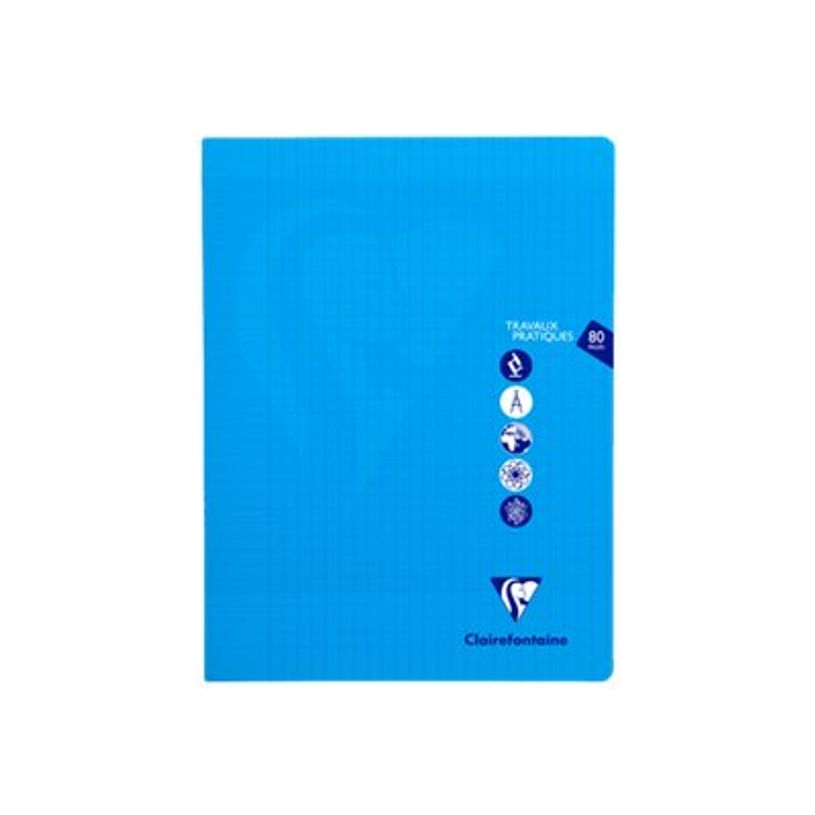 3329683033271-Clairefontaine Mimesys - Cahier polypro de travaux pratiques (TP) - 24 x 32 cm - 80 pages - grands carreaux (Seyes)/uni - disponib-P_79419169_1-0