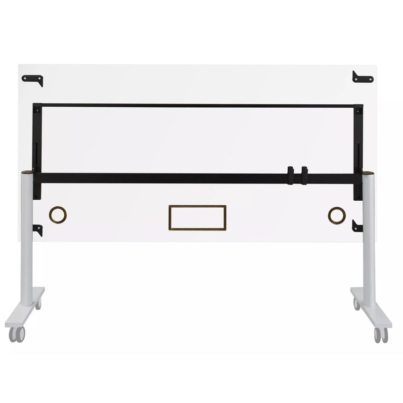 3483600757807-Table de réunion mobile et rabattable YES ! - 160 cm - Blanc-P_79419641_2-1