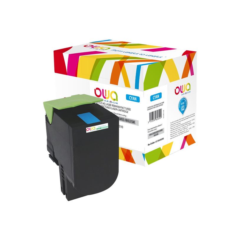 3112539619527-Cartouche laser compatible Lexmark 802H - cyan - Owa K15810OW-P_79423669_1-0