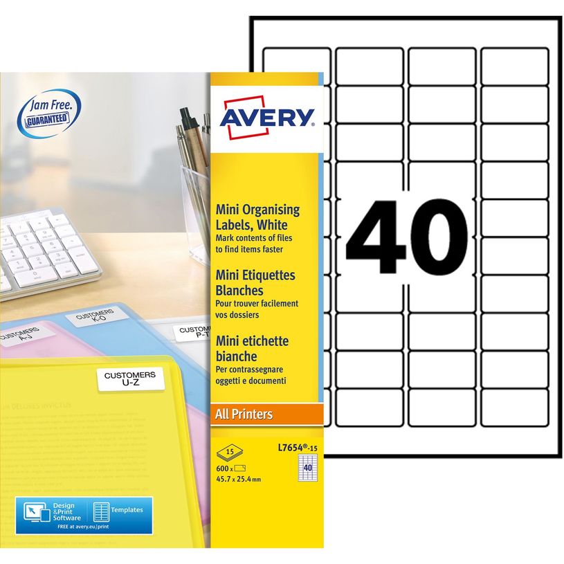 5014702086762-Avery - 600 Mini Étiquettes multi-usages blanches - 45,7 x 25,4 mm - Impression laser - r