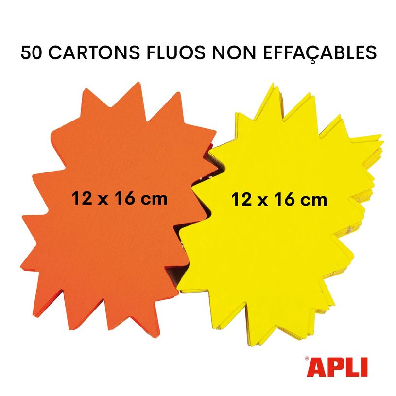 3270241003970-Apli Agipa - 50 éclatés fluo - jaune/orange - 12 x 16 cm--1