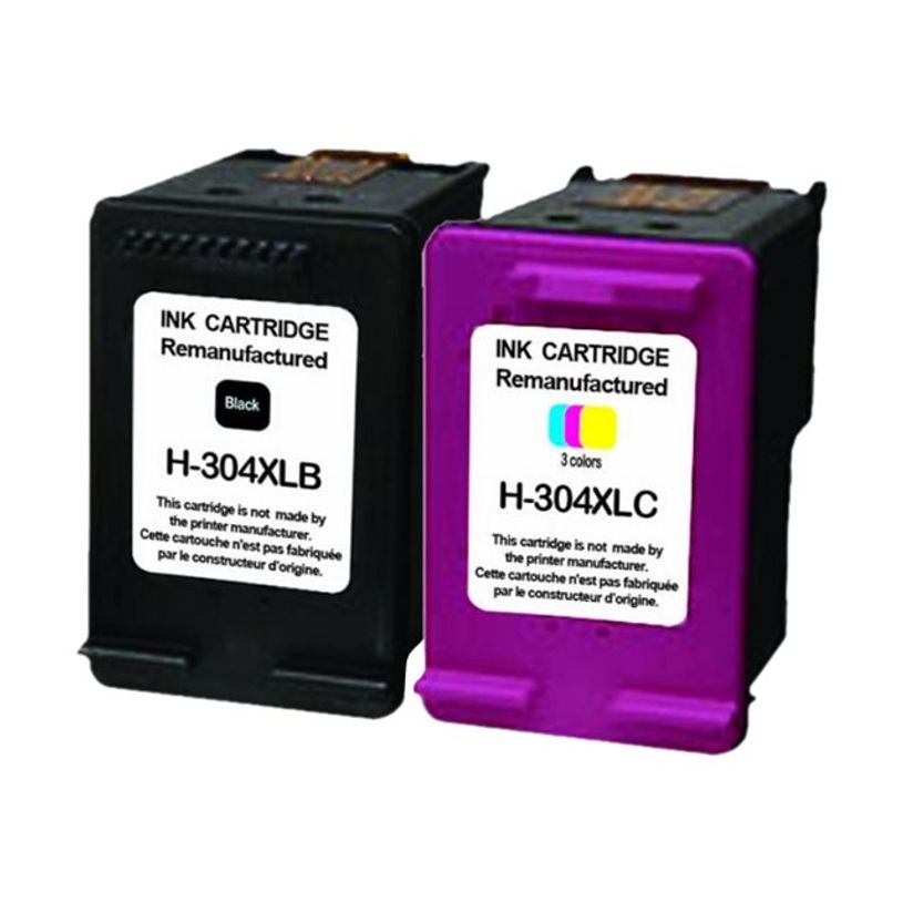 3584770903572-Cartouche compatible HP 304XL - pack de 2 - noir, cyan, magenta, jaune - Uprint-P_79424968_1-0