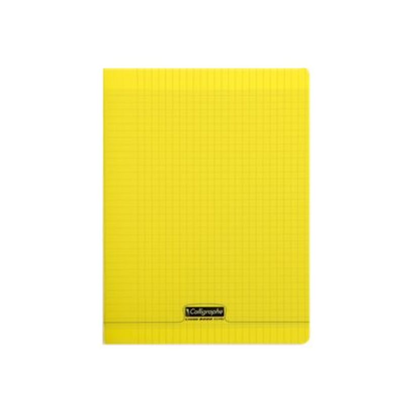 3210330183848-Calligraphe 8000 - Cahier polypro 24 x 32 cm - 96 pages - petits carreaux (5x5 mm) - jaune-P_79425714_1-0