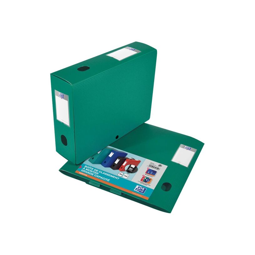 3045050357046-Oxford Memphis - Boîte de classement plastique - dos 80 mm - vert-P_79425819_1-0