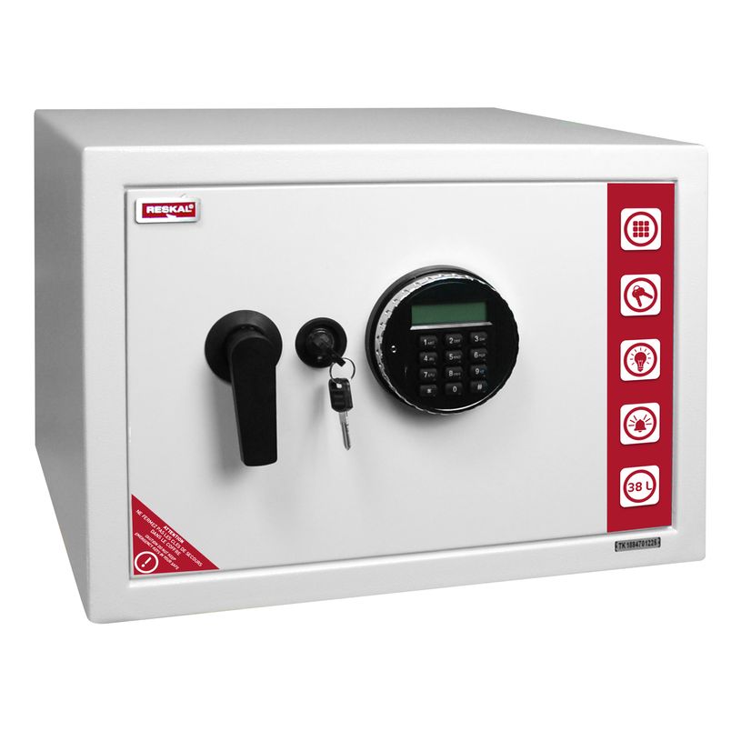 3700092271445-Reskal SE 3 Premium - Coffre-fort 38,5L à code - acier blanc-P_79429712_1-0