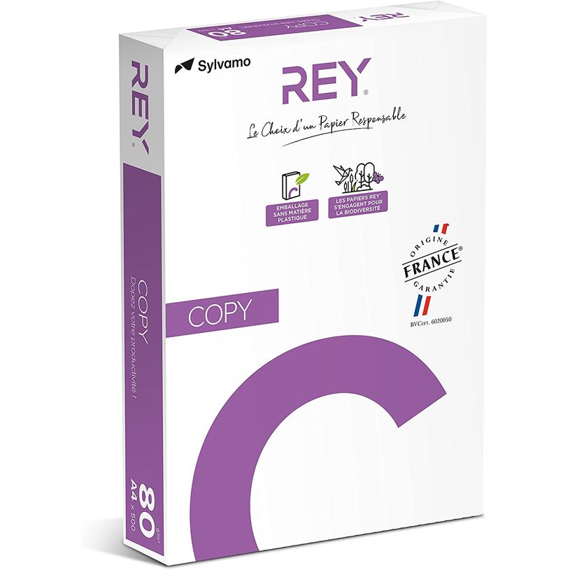3141728704706-Rey Copy - Papier blanc - A4 (210 x 297 mm) - 80 g/m² - Ramette de 500 feuilles-P_79429756_1-0
