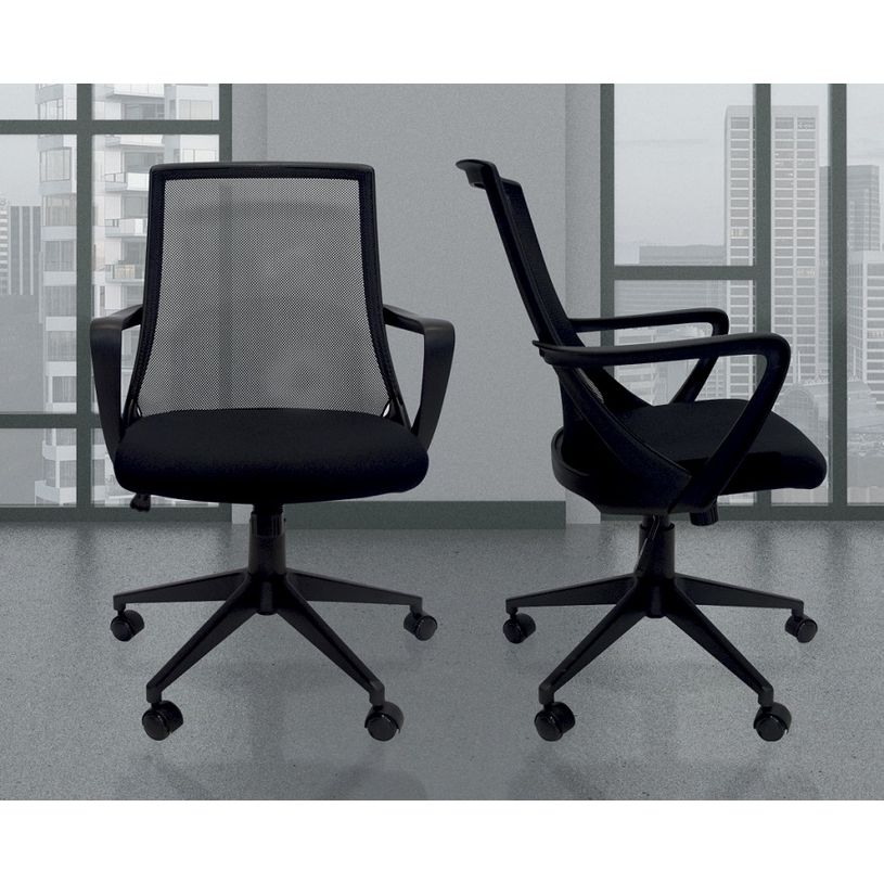 3700339882687-Fauteuil de bureau ALEX - accoudoirs fixes - noir-P_79430384_4-3