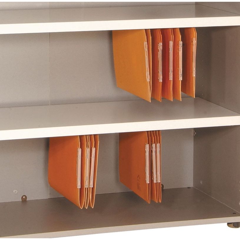 3253310161733-Armoire mi-haute IDRA/DUAL -  L80 x H102 x P47 - 2 portes - 2 tablettes métal DS - Corps blanc --P_79432187_6-5