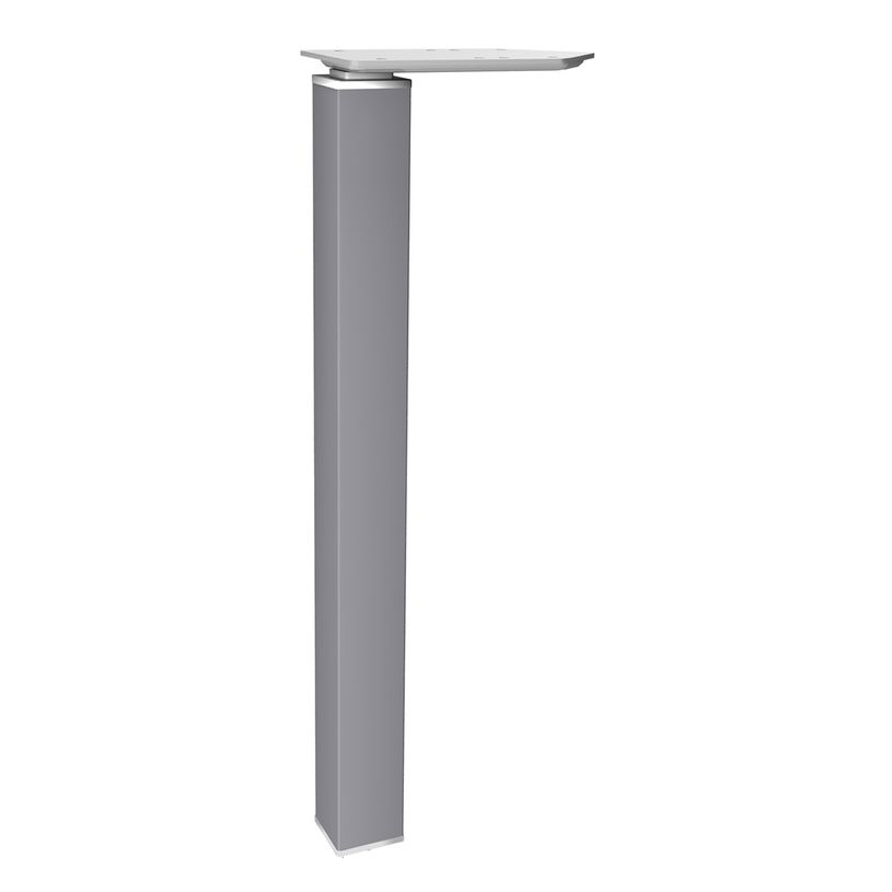 3253310164086-Bureau compact EXPRIM - L160 cm - Retour droite - Plateau imitation Erable - Pieds alu (Pieds de renfort obligato-P_79432289_2-2