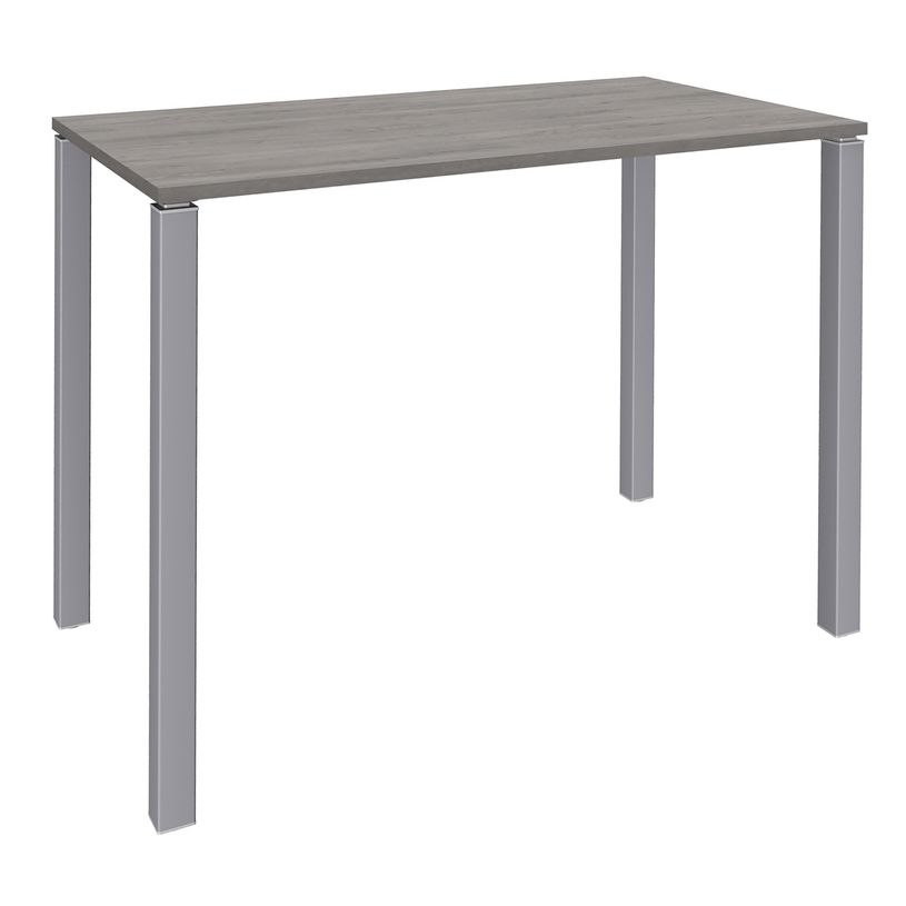 3253310158771-Table Lounge 4 pieds - L140xH105xP80 cm - Pied alu - plateau imitation chêne gris-P_79432764_1-0