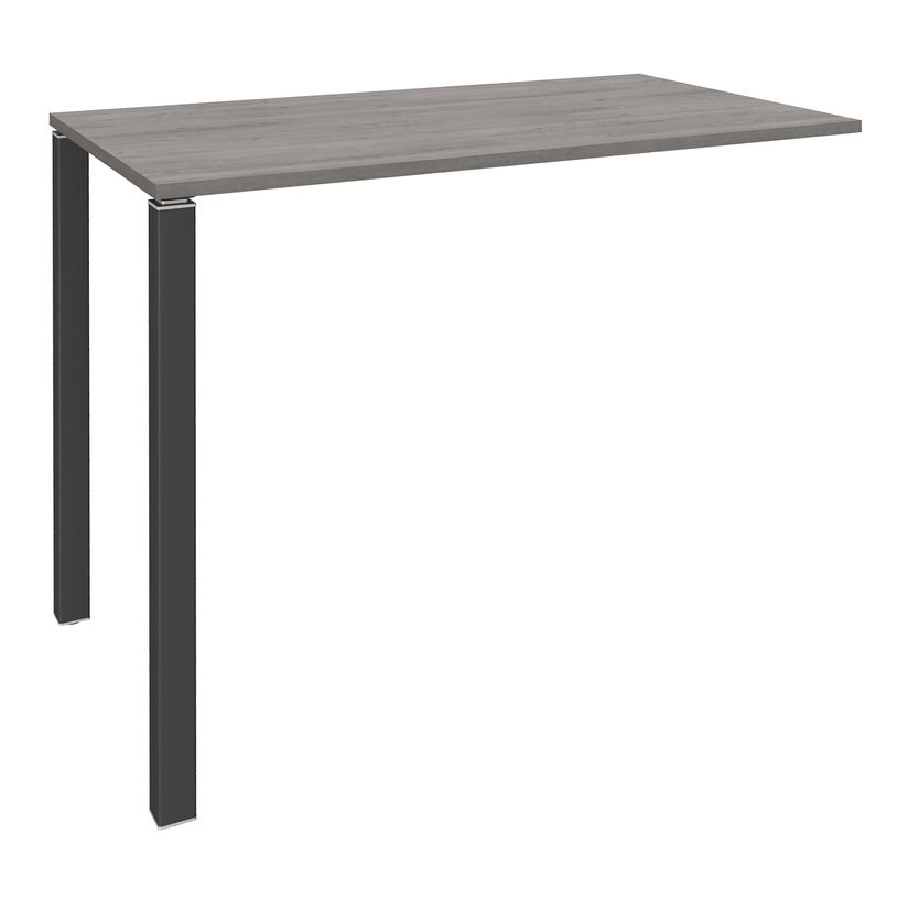 3253310166172-Table Lounge - L120xH105xP60 cm - 2 Pieds carbone - plateau imitation chêne gris-P_79432811_1-0