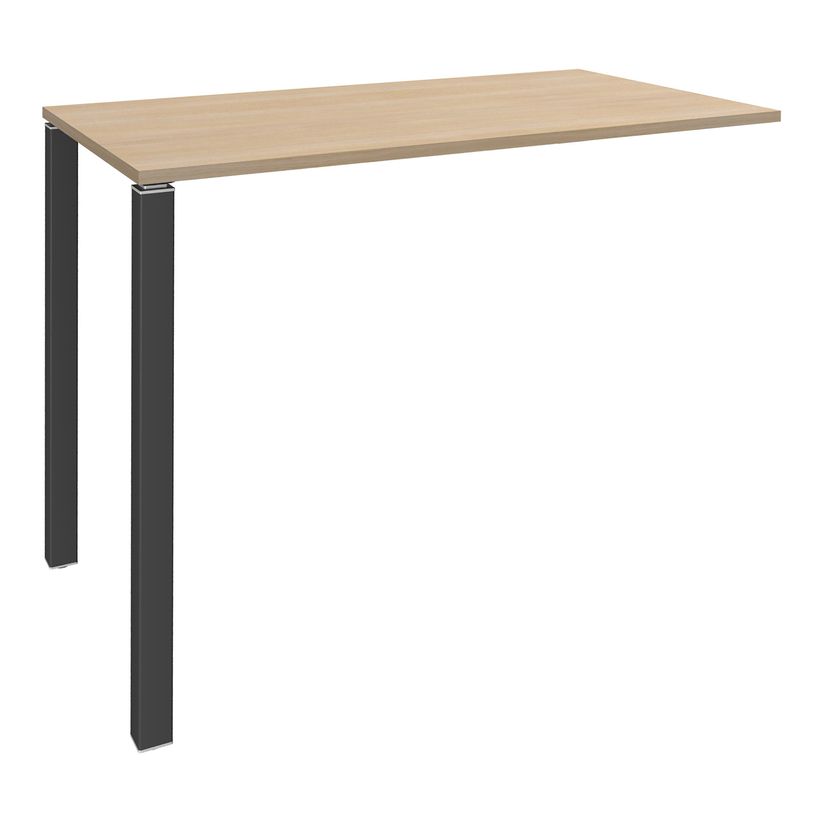 3253310166752-Table Lounge 2 Pieds - L120xH105xP80 cm - Pieds carbonne - plateau imitation chêne clair-P_79432869_1-0