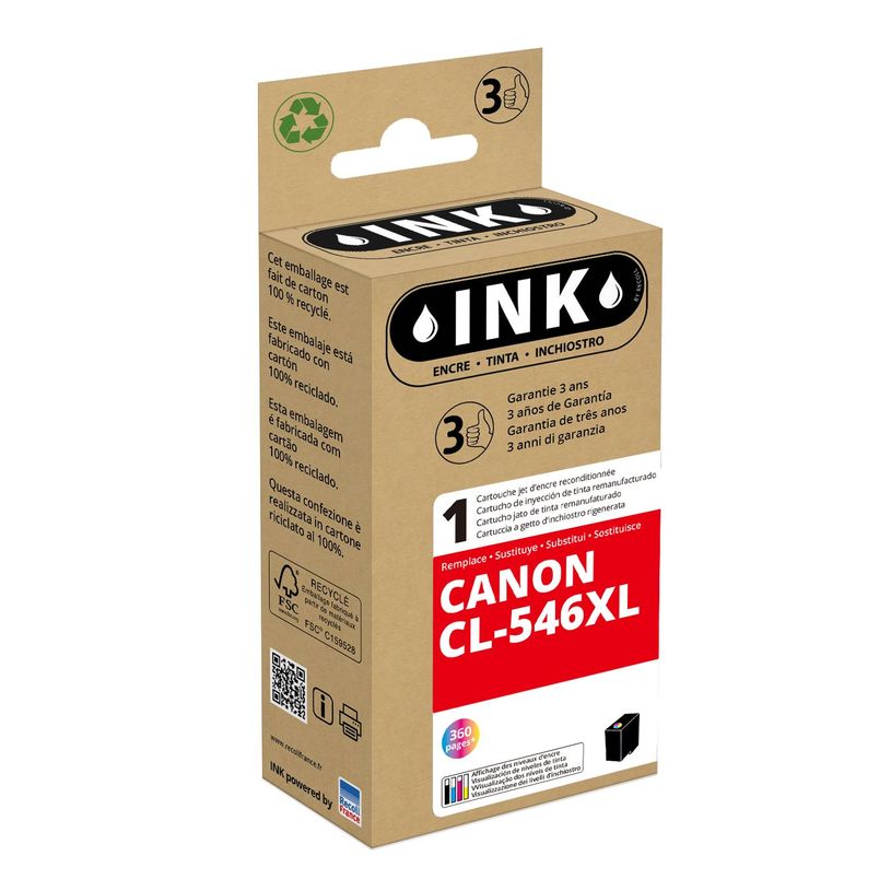 8715057013607-Cartouche compatible Canon CL-546XL - cyan, magenta, jaune - Ink-P_79434636_1-0