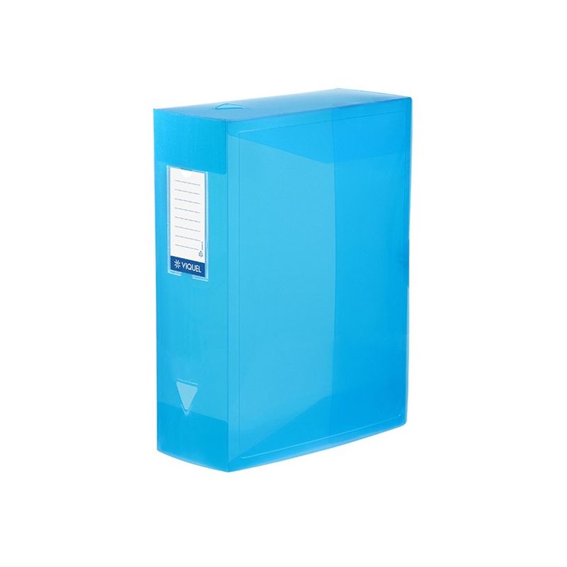 3135251144467-Viquel Propyglass - Boîte de classement plastique - dos 100 mm - bleu-P_79435125_1-0
