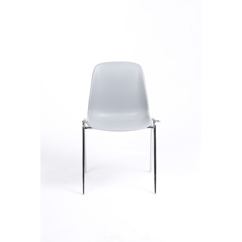 3701338800412-Chaise CHARLOTTE - pieds chromés avec accroches - gris clair-P_79438550_2-1