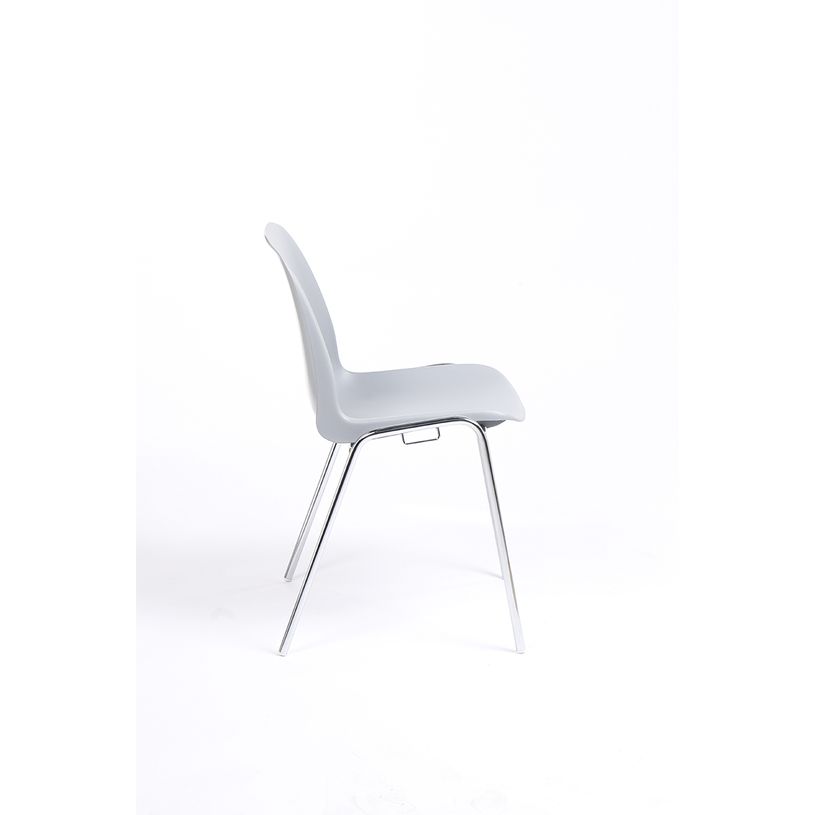 3701338800412-Chaise CHARLOTTE - pieds chromés avec accroches - gris clair-P_79438550_3-2