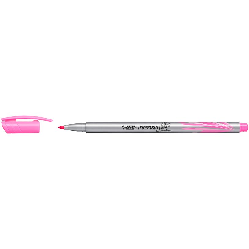 3086123537712-BIC Intensity - Pack de 12 feutres fins - pointe moyenne - rose-P_79440303_3-1