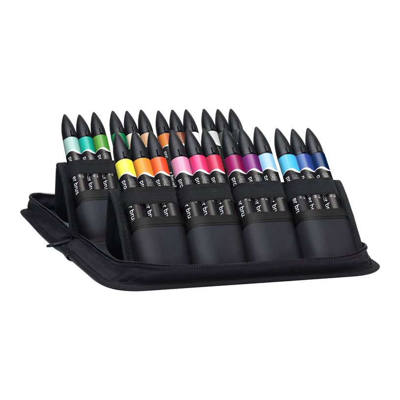 884955063446-ProMarker brush - Trousse 24 marqueurs - double pointe - étudiant designer-P_79440703_6-2