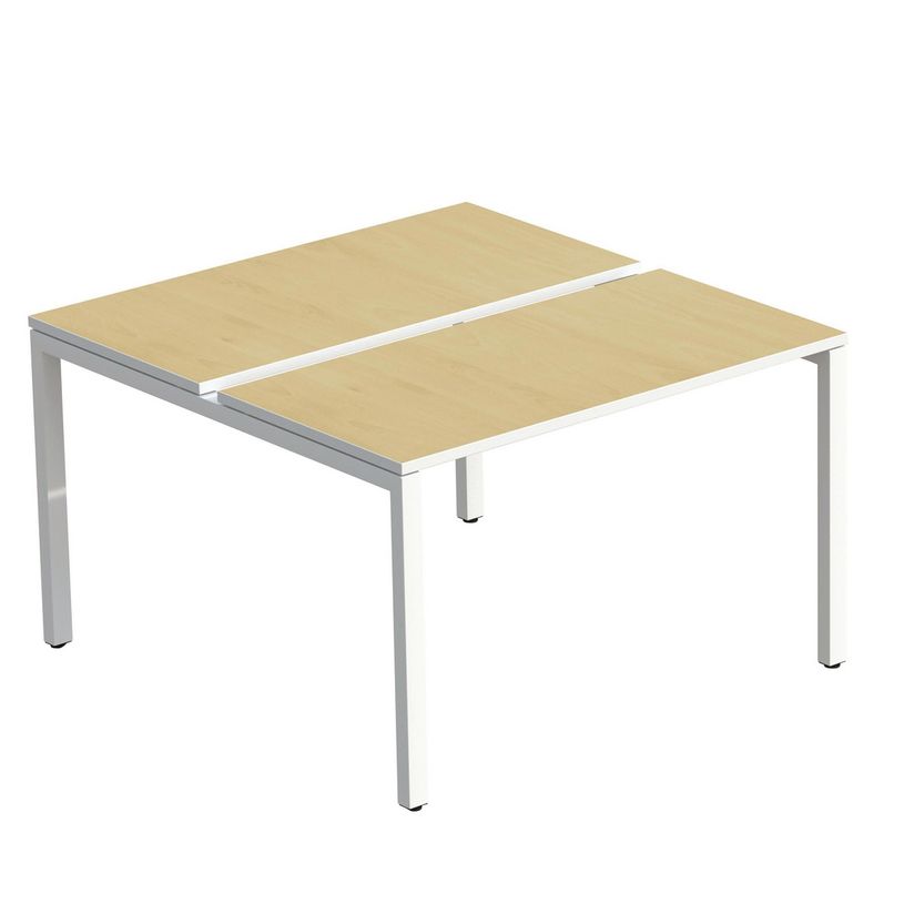 3660141254822-Bureau Bench 2 personnes EASYDESK - soit 2 plateaux L120xP80xH75 cm (L120 x P166) - Hêtre-P_79441037_1-0
