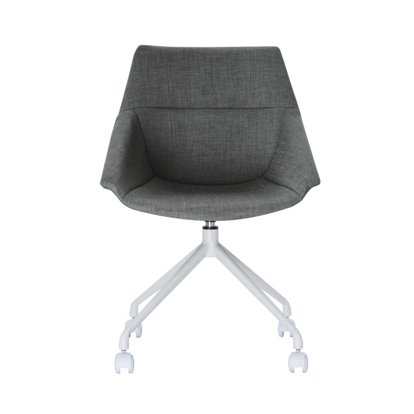3660141233001-Lot de 2 chaises LUGE - pieds blancs sur roulettes - anthracite-P_79441250_1-0