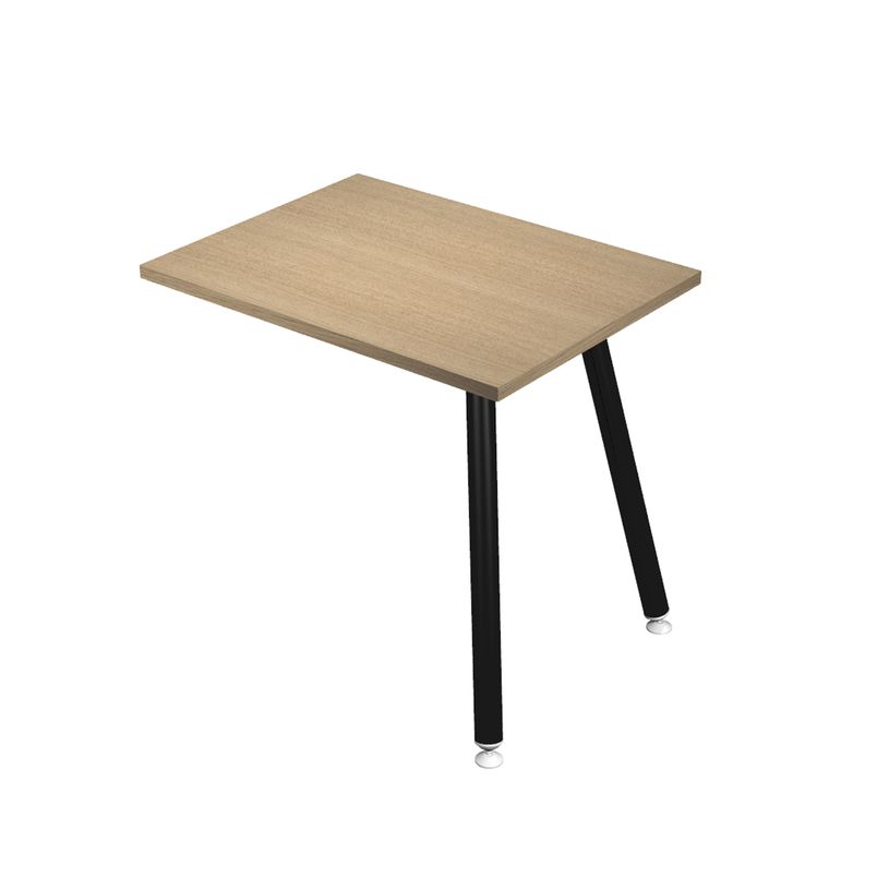 2012349510995-Retour direct pour bureau - L80 x H74 x P60 - Pieds métal noirs - plateau imitation chêne-P_79441690_1-0