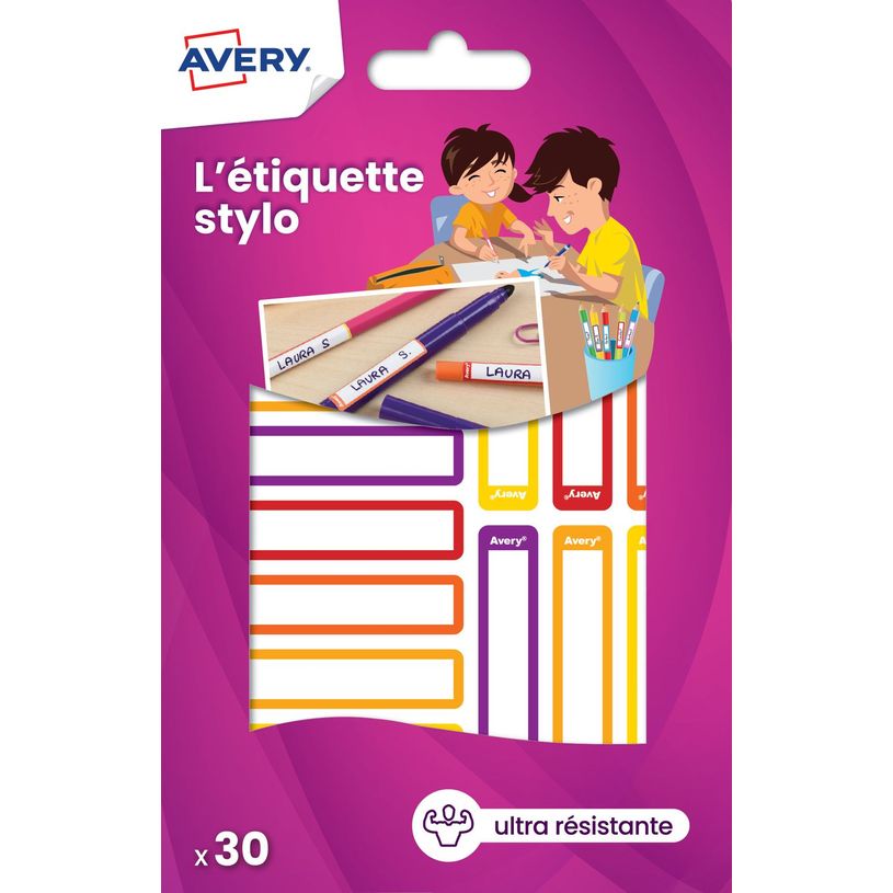5014702140044-Avery - 30 Étiquettes adhésives pour stylos - 50 x 10 mm - jaune/orange-P_79444703_1-0