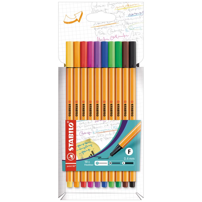 4006381561716-STABILO point 88 - Pack de 10 feutres fins - 0,4 mm - couleurs assorties-P_79445410_1-0