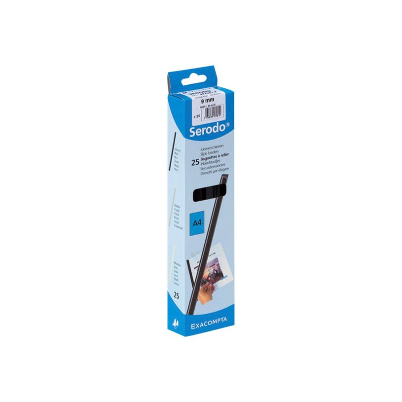 3130639970812-Exacompta - 25 baguettes à relier - 9 mm - jusqu'à 90 feuilles - noir-P_997081_3-2