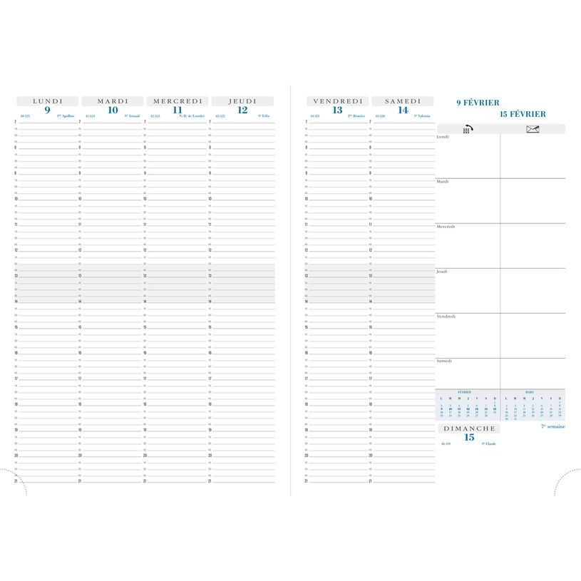3660942001359-Agenda Barbara Consultations - 1 semaine sur 2 pages - 21 x 29,7 cm - disponible dans diff