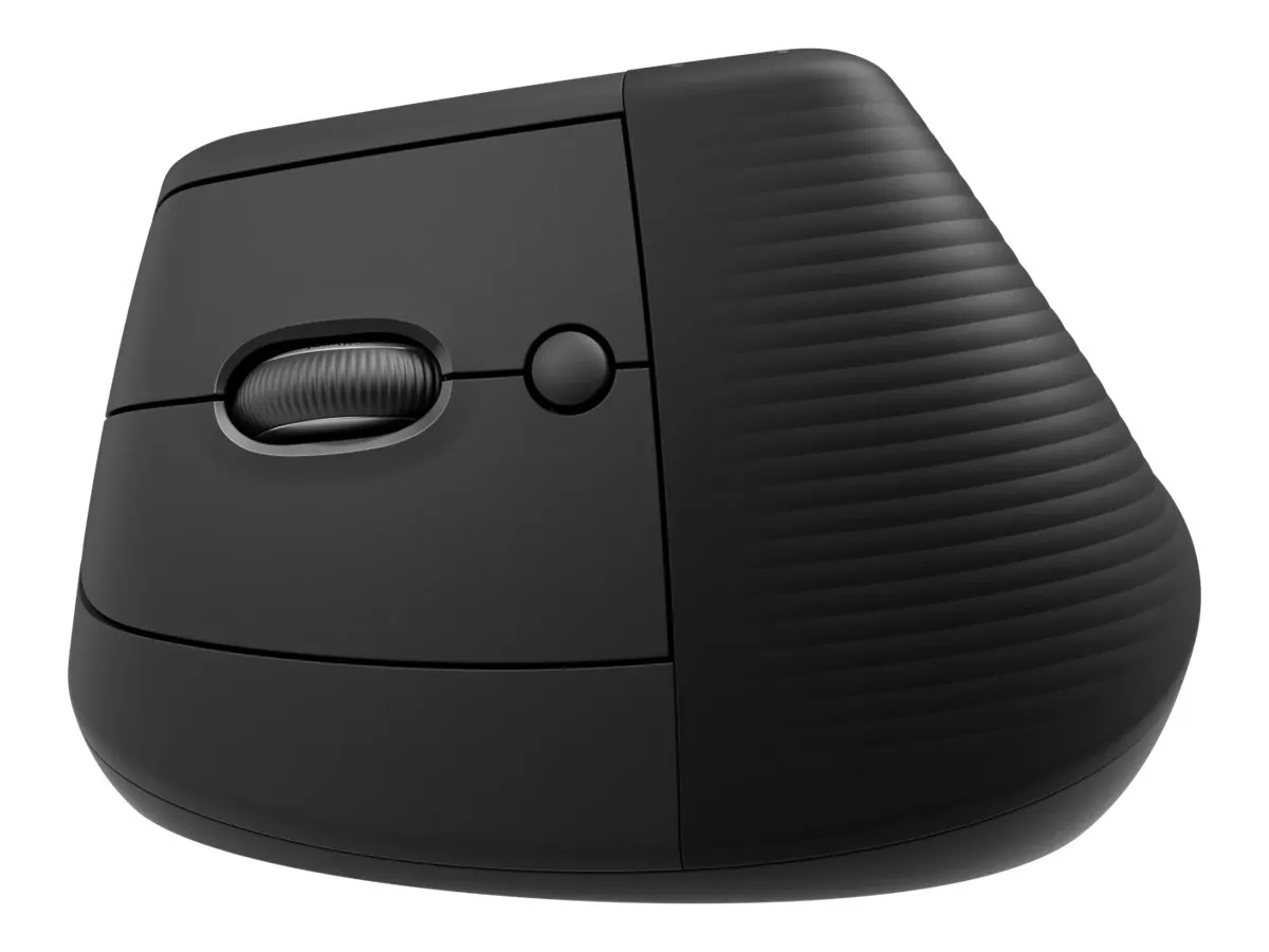 Logitech Lift - souris ergonomique sans fil pour gaucher - Bluetooth, 2.4  GHz - graphite