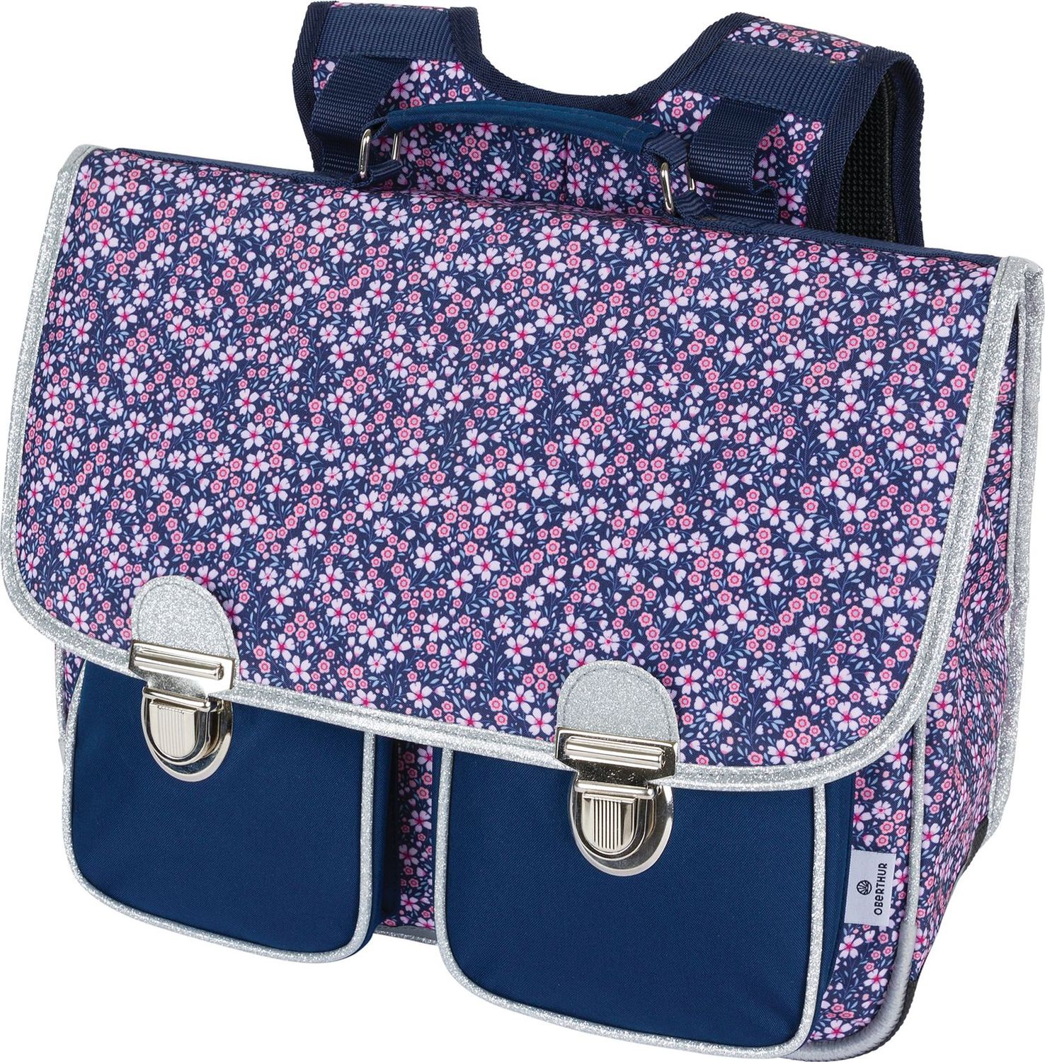 Cartable Les Scolaires Fille 38 cm 2 compartiments marine