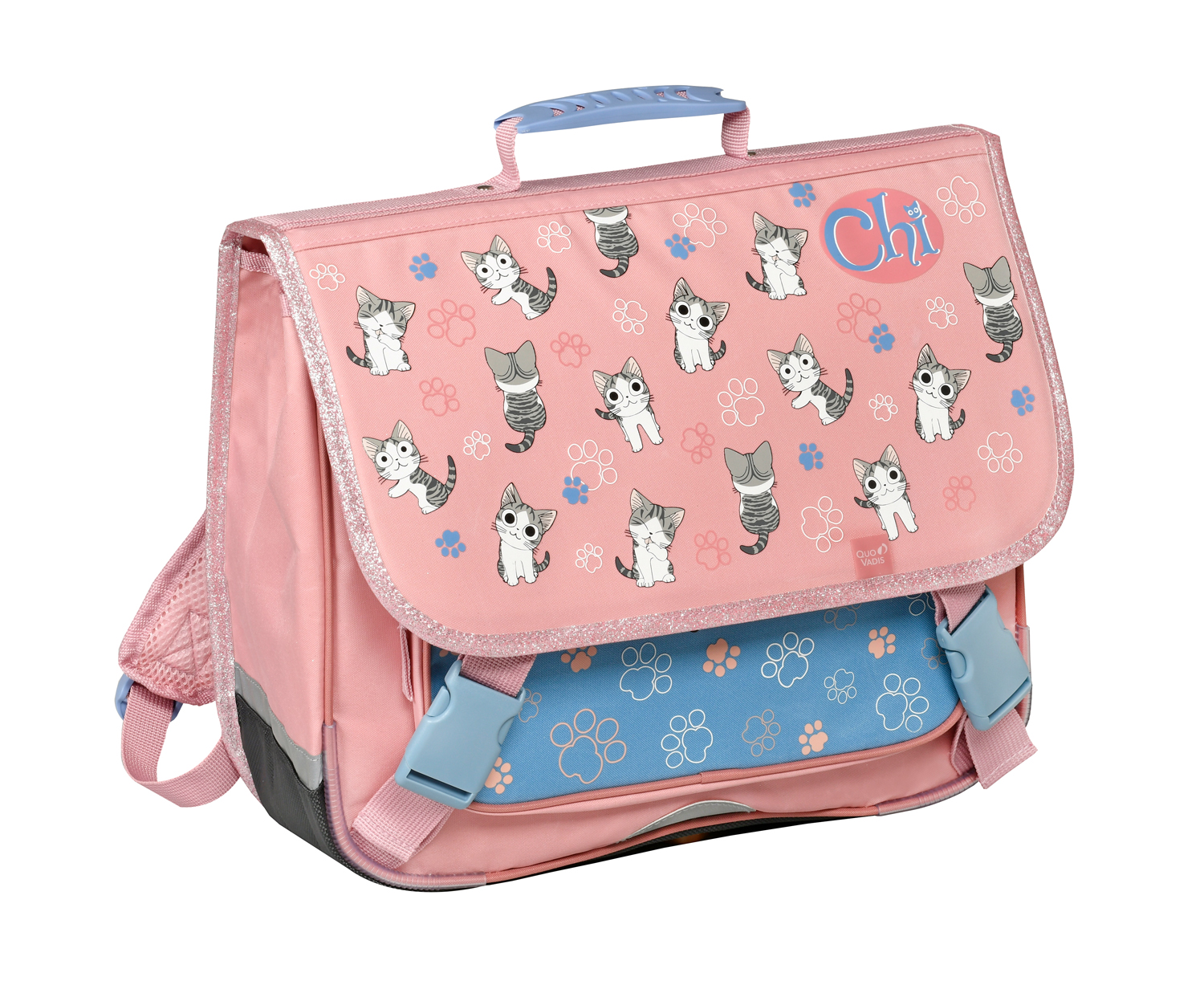 Cartable Chi 38 cm 3 compartiments Quo Vadis Pas Cher Bureau Vall e