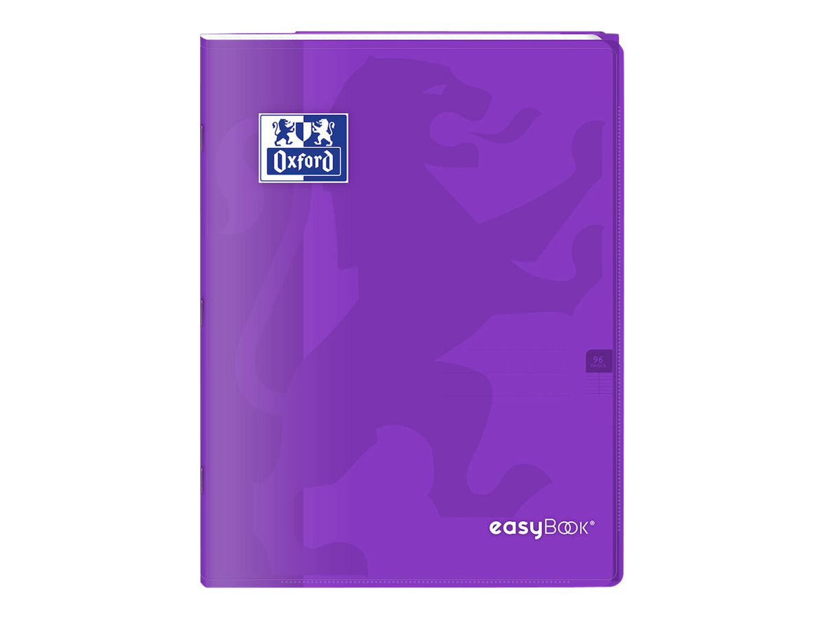 Page De Garde Cahier Artq Protege Cahier Incolore Oxford EasyBook - Cahier polypro 24 x 32 cm - 96 pages - grands carreaux (Seyes) - violet
